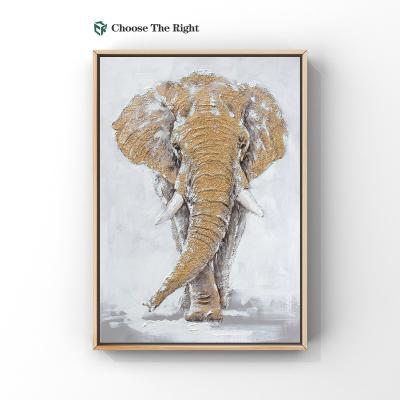 China Creative& Customization factory direct elephant oil painting canvas to paint wood frame hotel art custom painting modern home decor for sale