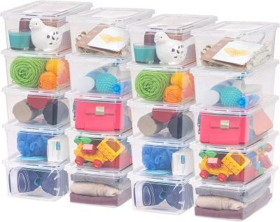 China Clear Plastic Stackable Stackable Plastic Storage Bin Viable Stackable Organizer for sale