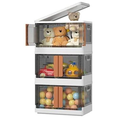 China Living room cabinet organizers and storage dormitory storage bins with multifunctional lids and doors for toys for sale