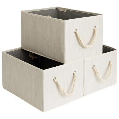 China Decorative Multifunctional American Style Storage Baskets For Shelves With Frame Rectangle Storage Bins for sale