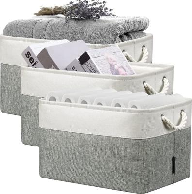 China Decorative Multifunctional American Style Storage Baskets For Shelves With Frame Rectangle Storage Bins for sale