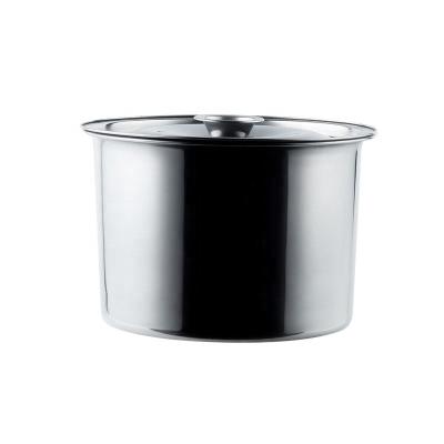 China Round Freshness Preservation Stainless Steel Bucket Storage Cup Seasoning Cup Storage Basin Seasoning Basin Oil Storage Tank Kitchen Seasoning Tank With C for sale