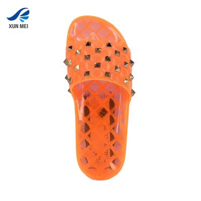 China Fashion Durable Women's Flip Flop Open Toe Jelly Slides Sandal Slippers Jelly Indoor Outdoor Cheap Slippers for sale