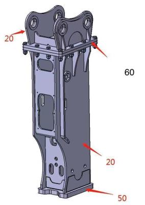 中国 ISO エグババター ブレーカー パーツ ブレーカー シェルカバー ソーサン型 福川型 販売のため