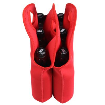 China High Quality Custom Calico Golf Neoprene Cooler Bottle Outdoor Cold Wine Bag Waterproof, Wine Bag With Pocket Cooler for sale