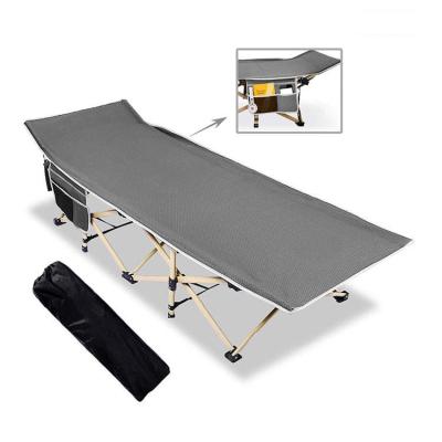 China Foldable Folding Camping Cot Bed Portable Sleeping Adult Children Easy To Place Folding Camping Cot for sale