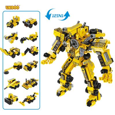 China Free Shipping UKBOO 6in1 524PCS Building Toy City Engineering Man Robot Block Educatianal Toy For Boy for sale