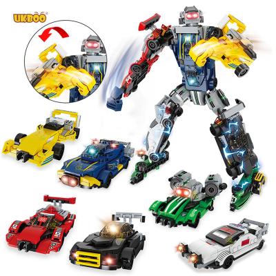 China Building Toy Free Shipping UKBOO 66PCS 6-in-1 deformed mech robots building blocks sets for boy gifts for sale