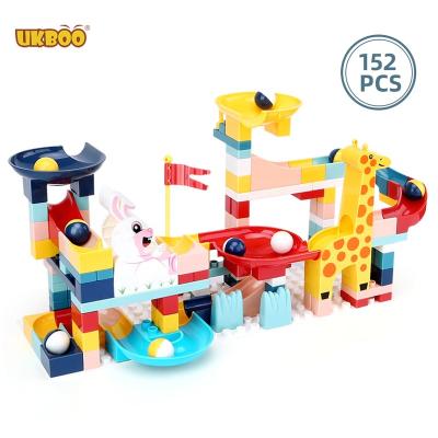 China Wholesale Exw Price H106 152 Pcs Rabbit Giraffe Animals Construction Toy UKBOO Building Block The Marble Run for sale