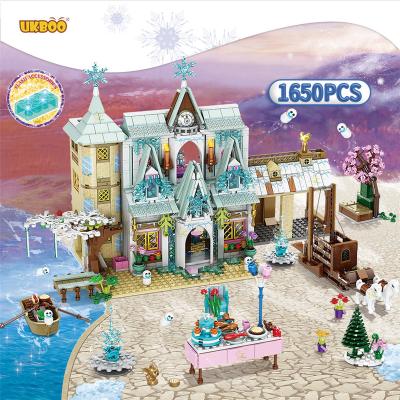 China Friend Castle Elsa Ice Castle Princess Anna Model Building Blocks Gifts Dreamy Compatible Toy Building Toy Free Shipping UKBOO 1650pcs NEW for sale