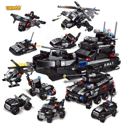 China Explosion-proof Special Police Team Legoingly Van Car Swat Truck Toy Building Block Sets Building Block Toy Free Shipping UKBOO UKBOO 597PCS for sale