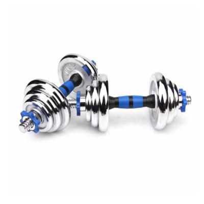 China Gym Equipment Dumbells Electroplating Dumbbell And Adjustable Barbell Set 30kg Dumbbell for sale