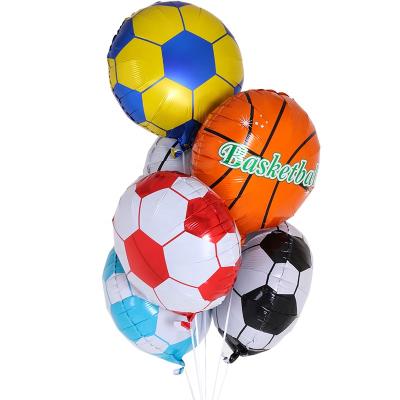 China Wholesale Recycled 18 Inch Round Shape Soccer Mylar Helium Balloon For Birthday for sale