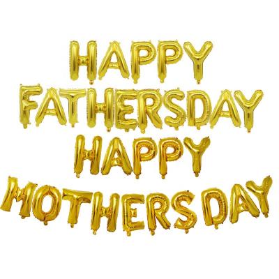 China Wholesale Happy Decoration Party Supplies Fathers Day Mothers Day Mylar Letters Balloons for sale