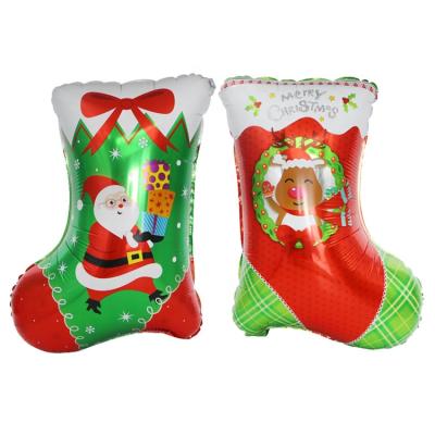 China Recycled Hot Sale Christmas Sock Shape Balloon For Balloon Party Decoration for sale