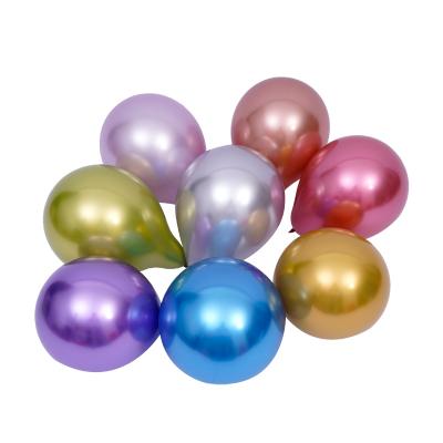 China Advertising Toy Wholesale 10 Inch 1.8g Happy Birthday Chrome Latex Balloons for sale