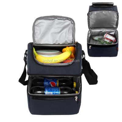 China Multifunctional Waterproof Picnic Cooler Bag PEVA Striping Cooler Bags Insulated V Shape Cooler Bag for sale