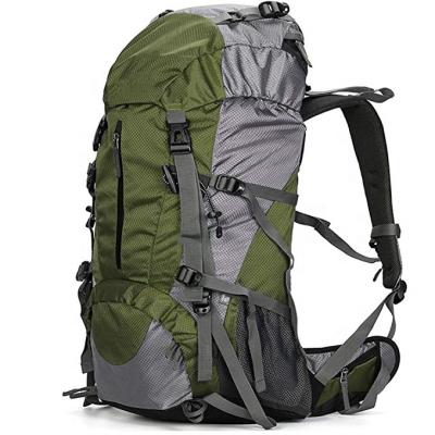 China 50L Waterproof Hiking Rucksack Travel Camping Backpack With Rain Cover for sale