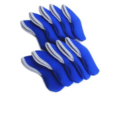 China 10pcs BlueNeoprene Window Golf Head Covers Set Headcover For Irons for sale