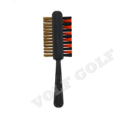 China PVC& Wire& Nylon Golf Brush And Two Sided Club Groove Cleaner Golf Cleaning Brush for sale