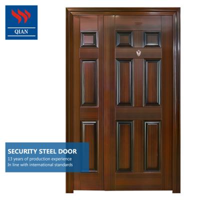 China Shockproof Cheap Commercial Security Steel Decorative Internal Residential Doors for sale