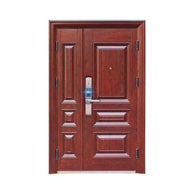 China Shockproof Chinese Steel Iron Front Main Entrance Unique Antique Home Designs Security Doors for sale