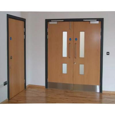 China Modern Certified Designer American Wood Fire Emergency Internal Doors 2 Hour Fire Rated Wood Door for sale