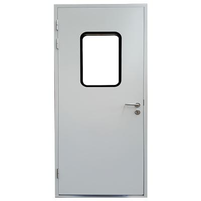 China Modern Certified Fire Resistant Door Hotel Restaurant Glazed Metal Steel Exit Door 1 Hour Fire Rated Door for sale