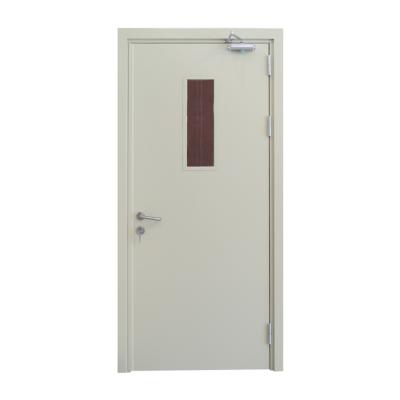 China Modern Min Fire Rated Metal Escape 0.5 H 30 Steel Fireproof Door With Push Bar for sale