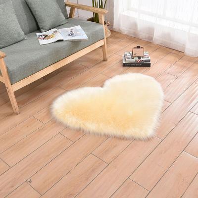 China Chinese Home Wholesale Custom Washable Decorative Luxury Faux Fur Rug Sheepskin Animal Fur Blankets for sale