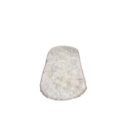 China New Fashion Round Shape Faux Fur Anti-Slip Washable Shaggy Rug Sheepskin Outdoor Blanket for sale