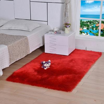 China Washable Luxury Large Sheepskin Fur Rug Super Soft Decoration Carpet Shaggy Anti Slip Fur Sheepskin Rug for sale