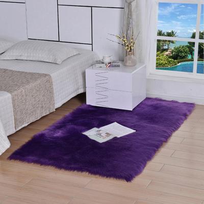 China Luxury Washable Sheepskin Fur Rug Living Room Decoration Carpet Shaggy Anti Slip Fur Sheepskin Rug for sale