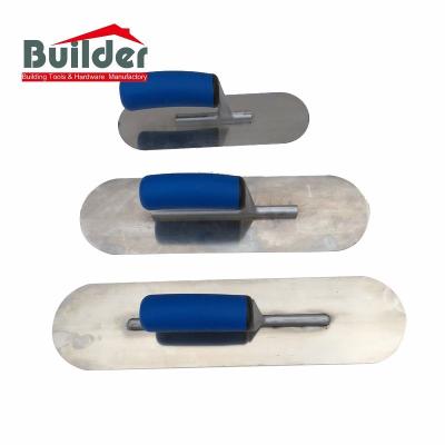 China Concrete Finishing Tools Soft Trowel Handle Rounded Concrete Plastering Trowels for sale