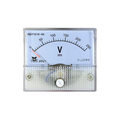 China Voltmeter Size 56 * 64mm Indicator Mounted Instrument For DC Use With 85C1 250V Support Customized, 85C1 DC for sale