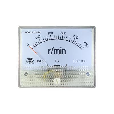 China 1500 rpm 1800rpm Input 10v 20v 30v 40v Indicator Voltmeter 69c9 DC Tachometer 69C9 for sale