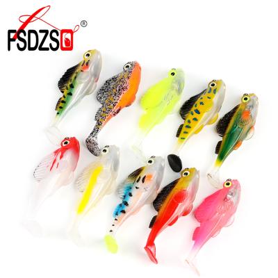 China HUIXIAN 1pcs Silicone Lead Soft Lure 7cm 12.5g Silicone Swimbait Fishing Lure Jig Fishing Tackle T-tail Bait Zander Bass Fishing for sale