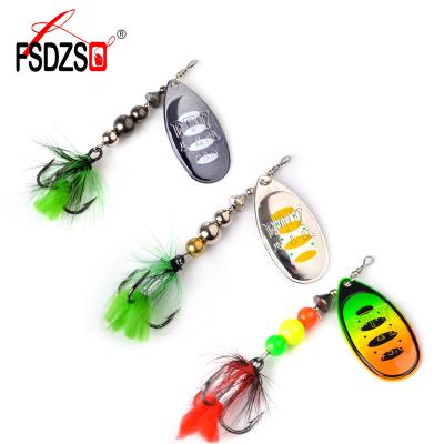 China High Quality Explosion Spinner Lure Brass Fishing Lures Sea Bass Fishing Bait Metal Spinner FTK-BALL for sale