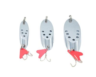 China SXY Copper FISHING Spoon Fishing Lure Metal Spoon Drain Hole Spoon Three Anchor Hook Bait 40g 27g 14g for sale