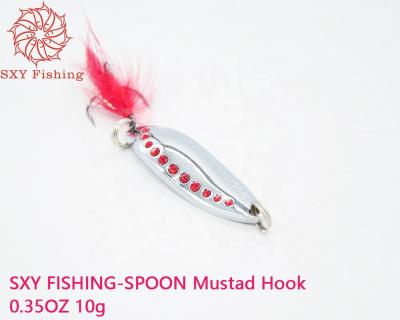 China SXY FSIHING Ruby Spoon Lure Spoon Bait Fishing Lure 10g Mustad Fly Hook SPOON 10 for sale