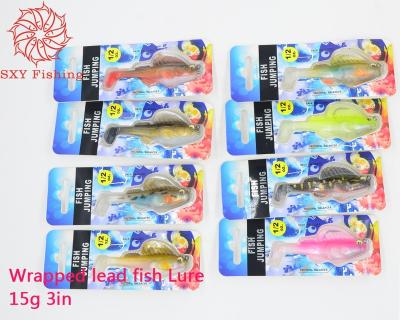 China PVC SXY FISHING Lead Fish Soft Bait Wrapped Lead Fish Lure FISH Factory Outlet JUMPING Environmental Protection Materials 15g3in for sale