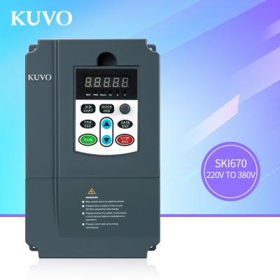 China Convert 220v 380v Single Phase Input To Output 0.75kw 1HP VFD Three Phase Variable Frequency Drive Inverter 246*150*176MM for sale