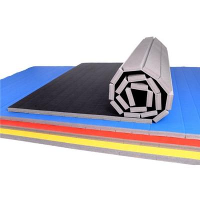 China Durable Martial Arts Gym Muttahida Majlis-e-Amal Roll XPE Flexible Judo Rolling Mats for sale