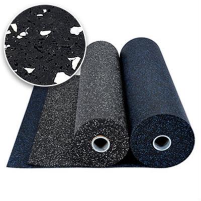 China 3-12mm Thickness Non-Toxic Anti-Slip Fitness Elastic Gym Cross Rubber Floor Mat In Rolls for sale