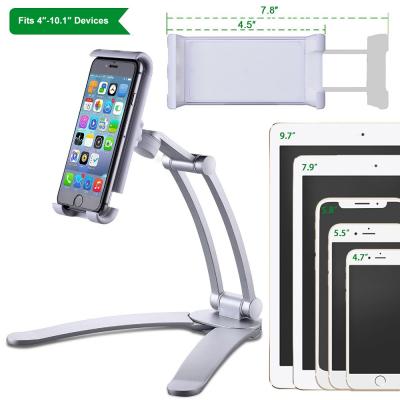 China Adjustable Tablet Mount Holder 2-in-1 Ideal for Wall and Kitchen Worktop - Compatible for iPad, Tablet 7 to 10 inch and all Smartphone for sale