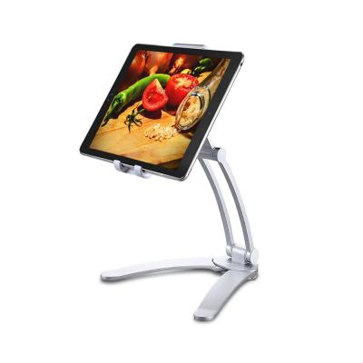 China Adjustable Kitchen 2-in-1 Adjustable Tablet Holder Wall Mount Under Cabinet Stand Desk Mount for 5