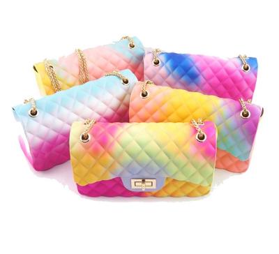 China Hot Selling Matte PVC Shoulder Bag Jelly Shoulder Bag New Women's Jelly Shoulder Bag Candy Colored Bag Packaging Matte Handbag for sale