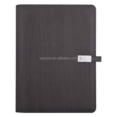 China PU Power Bank Printed Leather Notebook With USB Shenzhen Factory for sale