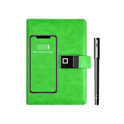 China Custom Power Reusable Smart High Quality Reusable Bank Notebook Business Hand Writing Smart Notebook With Fingerprint Lock for sale