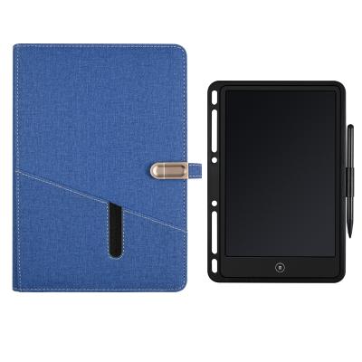 China 2020 newest multifunctional leather hardcover book PU notebook powerbank factory directly for sale